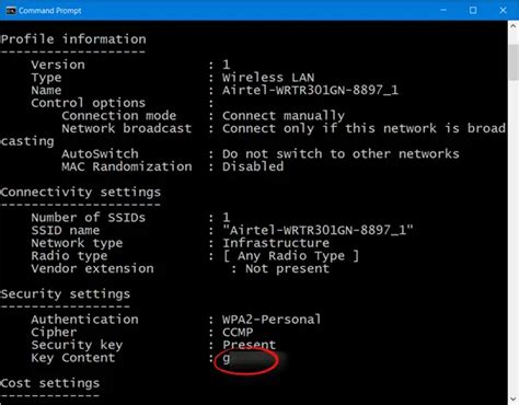 Find The Wifi Password In Windows 10 Using Cmd