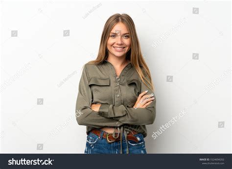 Lithuanian Blonde Girl Over Isolated White Stock Photo 1524694202 Shutterstock