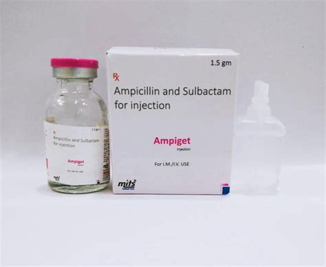 Ampicillin Sodium 1gmsulbactam Sodium 500mg Injection At Rs 340vial