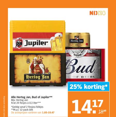 Bud Krat Bier Blikje Bier Folder Aanbieding Bij Albert Heijn Details