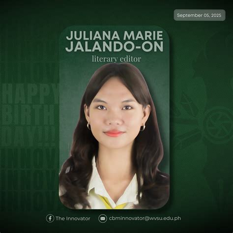 The Innovator - 𝑯𝒂𝒑𝒑𝒚 𝑩𝒊𝒓𝒕𝒉𝒅𝒂𝒚, 𝑱𝒖𝒍𝒊𝒂𝒏𝒂! 💚 To the pen that never runs