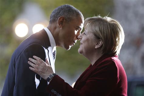 Diese Begrüßung ist Obamas Abschied von Angela Merkel B Z