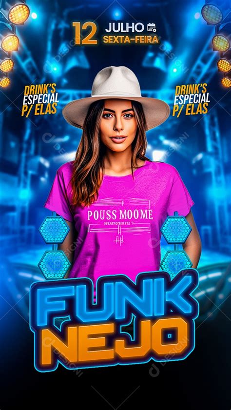 Flyer Story Funknejo Artista Social Media PSD Editável download Designi