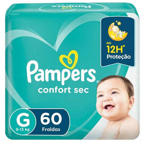 Fralda Pampers Confort Sec Super Tamanho G Un Escorrega O Pre O