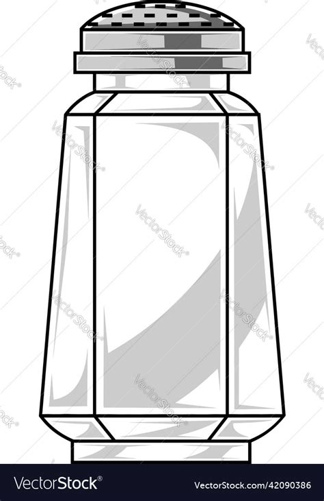 Cartoon Glass Salt Shaker Royalty Free Vector Image