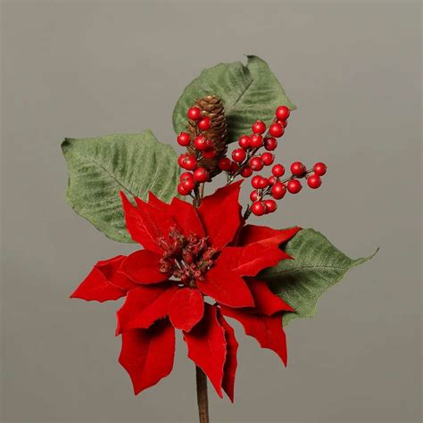 Weihnachtsstern Poinsettia Pick künstlich von SBS günstig bestellen