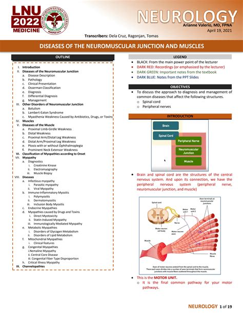 Solution Neurology Diseases Of The Nmj And Muscles Studypool