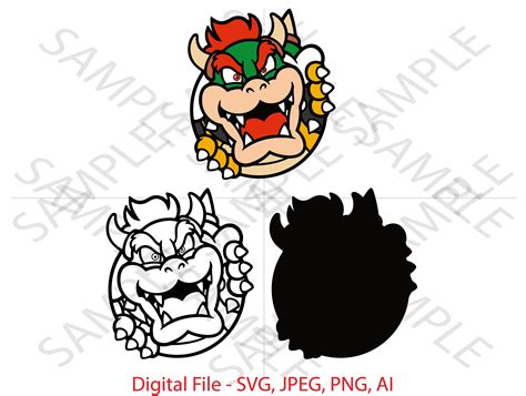 Bowser Bundle Bowser Svg Super Mario Svg Super Mario Bowser Cricut