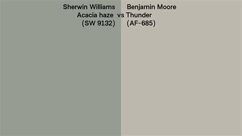 Sherwin Williams Acacia Haze SW 9132 Vs Benjamin Moore Thunder AF