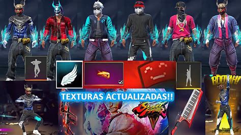 EL MEJOR PACK DE TEXTURAS FREE FIRE ACTUALIZADO 3D L ROPA EMOTES