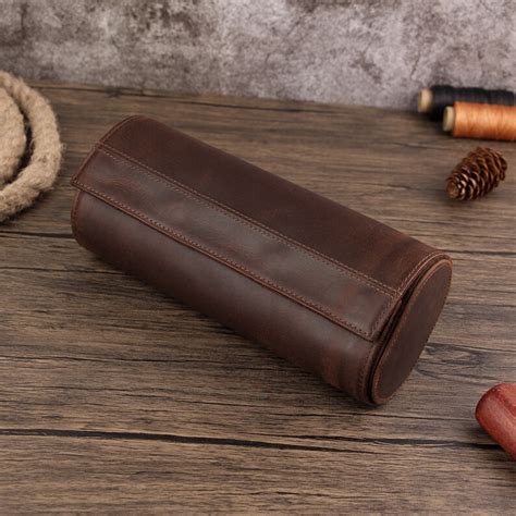 Personalized Leather Watch Case For Men Watches Travel Etsy