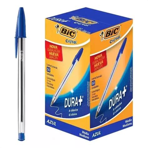 Caneta Bic Cristal Azul Mm Esferogr Fica Cx Unidades