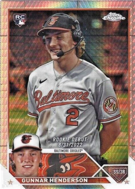 Gunnar Henderson Topps Chrome Update Usc Rookie Debut Prism