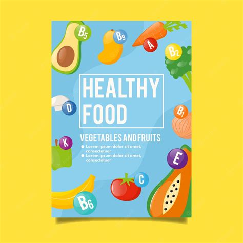 Free Vector Healthy Food Poster Template