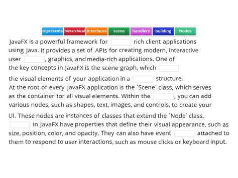 Javafx Complete The Sentence