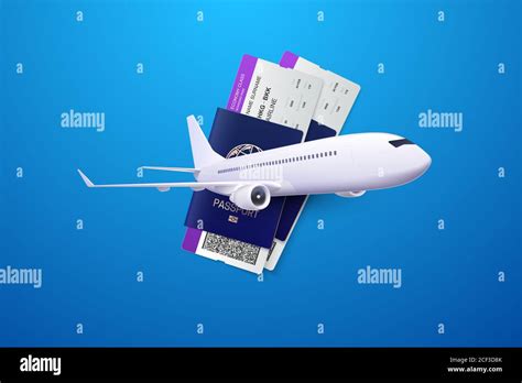 3d Illustration Of Passports Boarding Passes And Airplane Travel Concept Booking Service Or