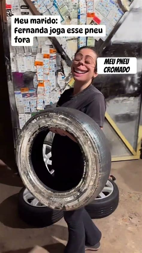 Meu pneu cromado foryou carros humor rodas pneus metalização