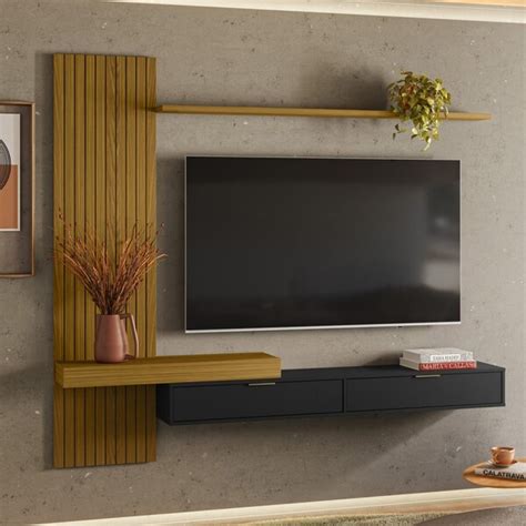 Painel Italy Ripado P tvs Até 65 Polegadas 180cm Tv Na Parede Nicho C