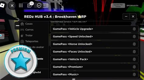 Brookhaven Script Premium Gamepass Gui Redz Hub Hydrogen Fluxus