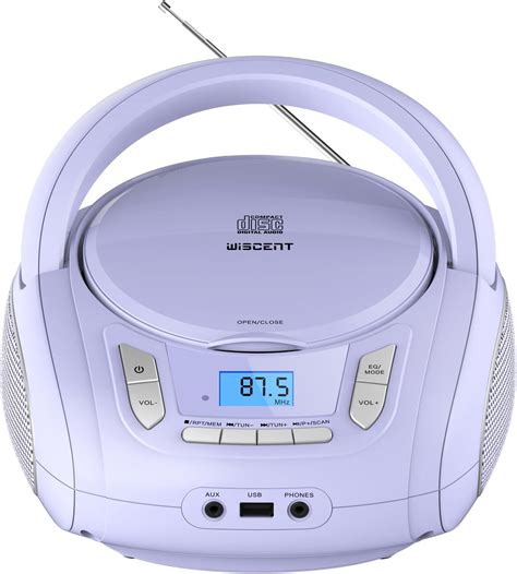 Portable Cd Player Boombox With Bluetoothfm Radiousb Mp3 Playbackaux