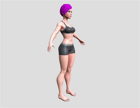 Octonove Stylized Female Character Basemesh Rigged