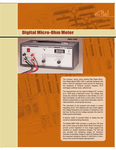 Digital Micro Ohm Meter