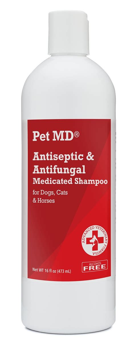 Pet Md Medicated Shampoo For Dogs Cats And Horses With Chlorhexidine