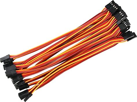 OliYin 20pcs 5 90inch 15cm 150mm Male To Male Lead Plug Servo Extension