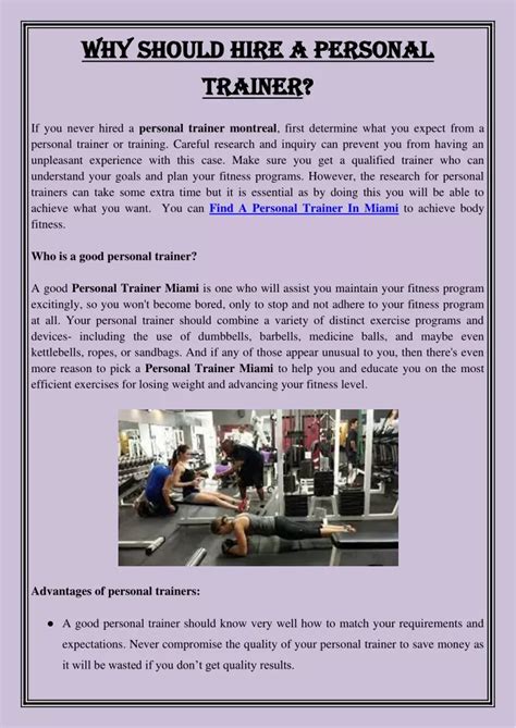 Ppt Why Should Hire A Personal Trainer Powerpoint Presentation Free