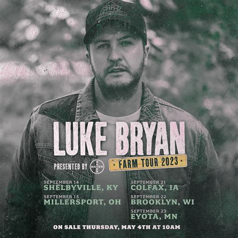 Luke Bryan on Twitter: "It’s my favorite time of year. #FarmTour2023 ...