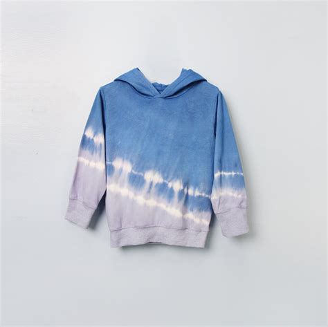 Blue And White Kids Tie Dye Hoodie Kapital K Club