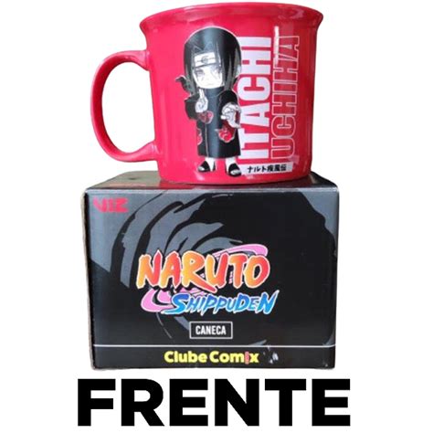 Caneca Itachi Uchiha Cer Mica Vermelha Ml Oficial Naruto