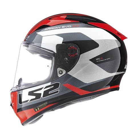 Casco Integral Ls Ff Arrow Compete Negro Blanco Rojo Talle S