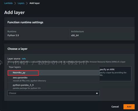 How to add Lambda-Layers