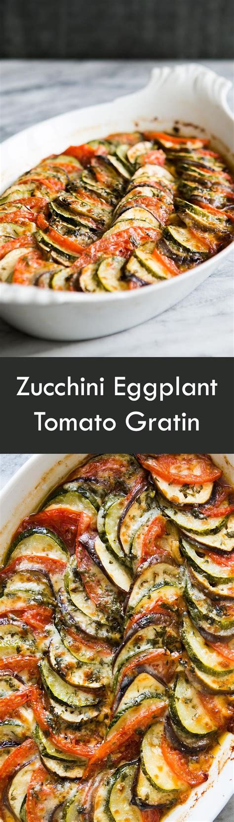 Summer Zucchini Eggplant And Tomatoes Beautifully Presented In A