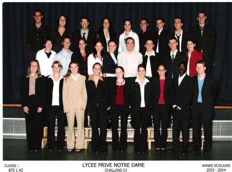 Photo de classe BTS action commerciale 1ère année de 2003 Lycée Notre