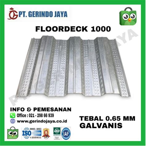 Jual Alas Cor BONDEK FLOORDECK GALVANIS TEBAL 0 65 Mm Jakarta Barat