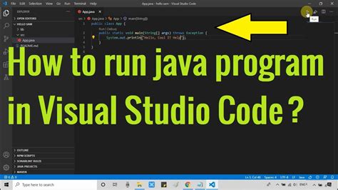 How To Run Java Program In Visual Studio Code Java Setup In Vs Code