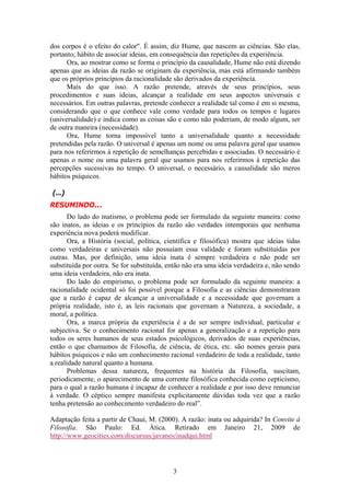 Empirismo De David Hume Doc Pdf