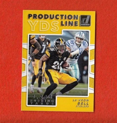 2017 Donruss Le Veon Bell Production Line Pittsburgh Steelers 10 EBay