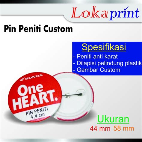 Jual Pin Peniti Custom Foto Bentuk Pin Peniti Bros Shopee Indonesia