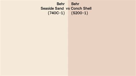 Behr Seaside Sand Vs Conch Shell Side By Side Comparison