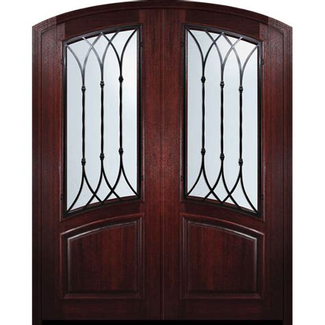 ESWDA 72x96 Exterior Mahogany 36in X 96in Double Arch Top Warwick Door