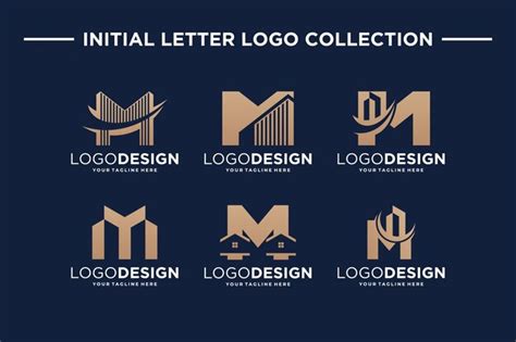 Premium Vector Set Of Initial Letter M Logo Design Real Estate