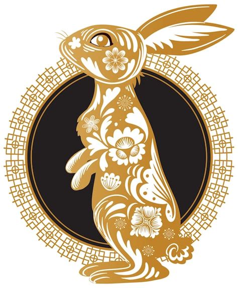 Premium Vector Chinese Lunar New Year Rabbit Symbol 2023