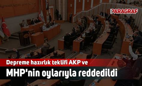 Depreme hazırlık teklifi AKP ve MHP nin oylarıyla reddedildi Aydın