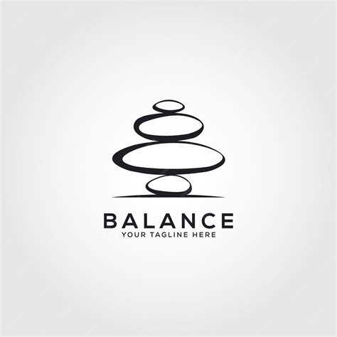 Premium Vector Stone Rock Balancing Logo Spa Wellness Vector Emblem