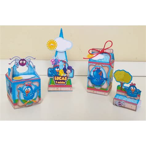 KIT FESTA SIMPLES 4 PERSONALIZADOS SÓ 1 BOLINHO GALINHA PINTADINHA