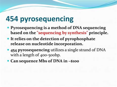 454 Pyrosequencing Ujjwalsirohi Ppt