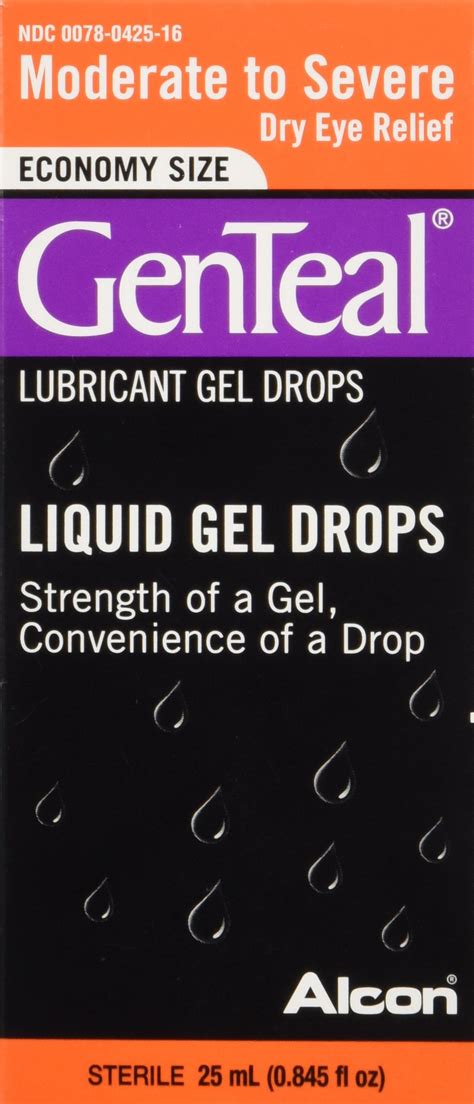 Novartis Pharmaceuticals Genteal Gel Drops Moderate To Severe 25 Ml